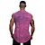 Regata Machão Longline 100% Algodão Masculina MXD Conceito Lavado Estonado em Rolo Rosa - Imagem 2