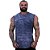 Regata Machão Longline 100% Algodão Masculina MXD Conceito Lavado Estonado em Rolo Azul Marinho - Imagem 1