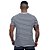 Camiseta Tradicional Masculina MXD Conceito Fio 40.1 Cotton Premium Preto e Branco Listrada - Imagem 2