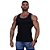 Regata Malha Canelada Masculina Modelo Americano MXD Conceito Cores Básicas Preto - Imagem 1