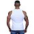 Regata Malha Canelada Masculina Modelo Americano MXD Conceito Cores Básicas Branco - Imagem 2