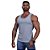 Regata Malha Canelada Masculina Modelo Americano MXD Conceito Cores Básicas Cinza - Imagem 3
