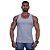 Regata Malha Canelada Masculina Modelo Americano MXD Conceito Cores Básicas Cinza - Imagem 1