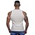 Regata Malha Canelada Masculina Modelo Americano MXD Conceito Cores Básicas Bege - Imagem 2