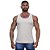 Regata Malha Canelada Masculina Modelo Americano MXD Conceito Cores Básicas Bege - Imagem 1