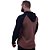 Camiseta Manga Longa Longline Com Touca Raglan MXD Conceito Preto e Marrom Escuro - Imagem 2