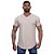 Camiseta Longline Decote V Masculina MXD Conceito 100% Algodão 30.1 Penteado PIMA-USA Bege - Imagem 1