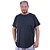 Camiseta Longline Plus Size MXD Conceito Manga Curta Mescla Preto - Imagem 1
