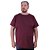 Camiseta Longline Plus Size MXD Conceito Manga Curta Mescla Bordo - Imagem 1