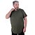 Camiseta Longline Plus Size MXD Conceito Manga Curta Verde Militar - Imagem 1