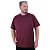 Camiseta Plus Size Tradicional Manga Curta MXD Conceito 50% Algodão 50% Poliéster Mescla Bordo - Imagem 1