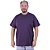 Camiseta Plus Size Tradicional Manga Curta MXD Conceito 50% Algodão 50% Poliéster Mescla Roxo - Imagem 1
