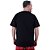 Camiseta Plus Size Tradicional Manga Curta MXD Conceito 100% Algodão Preto - Imagem 2