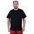 Camiseta Plus Size Tradicional Manga Curta MXD Conceito 100% Algodão Preto - Imagem 1