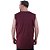 Regata Machão Longline Sem Manga Plus Size MXD Conceito 50% Algodão 50% Poliéster Mescla Bordo - Imagem 2
