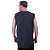 Regata Machão Longline Sem Manga Plus Size MXD Conceito 50% Algodão 50% Poliéster Mescla Preto - Imagem 2