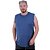Regata Machão Longline Sem Manga Plus Size MXD Conceito 50% Algodão 50% Poliéster Mescla Marinho - Imagem 1