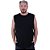 Regata Machão Longline Sem Manga Plus Size MXD Conceito 100% Algodão Preto - Imagem 1