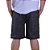 Bermuda Masculina Plus Size Moletom MXD Conceito Preto Rajado Branco - Imagem 2