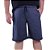 Bermuda Masculina Plus Size Moletom MXD Conceito Mescla Azul - Imagem 1