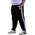 Calça Masculina Plus Size Moletom MXD Conceito Preto com detalhe Mescla Alvejado - Imagem 1