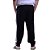 Calça Masculina Plus Size Moletom MXD Conceito Preto com detalhe Mescla Alvejado - Imagem 2