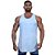 Regata Longline 100% Algodão Masculina MXD Conceito Lavado Estonado em Rolo Azul Claro - Imagem 1