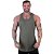 Regata Longline Masculina MXD Conceito 100% Algodão Verde Militar - Imagem 1