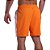 Short Tactel Listrado Elastic Masculino MXD Conceito 3 Bolsos Laranja Fluorescente Neon Com Listra Branca - Imagem 2