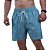Shorts Tactel Masculino Marphim Escamas Palmeiras Azuis - Imagem 1