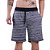 Bermuda Moletom MXD Conceito Chumbo Rajado Gray Listras Brancos - Imagem 1