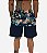 Bermuda Moletom MXD Conceito Bicolor Floral Marinho - Imagem 1