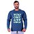 Camiseta Manga Longa Moletinho MXD Conceito You Only Live Once Você Vive Apenas Uma Vez - Imagem 1