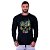Camiseta Manga Longa Moletinho MXD Conceito Caveira Abstrata Color - Imagem 1