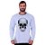 Camiseta Manga Longa Moletinho MXD Conceito Caveira Quadricular - Imagem 1