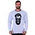 Camiseta Manga Longa Moletinho MXD Conceito Caveira Hipster Estilo Raro - Imagem 1