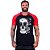 Camiseta Tradicional Masculina Manga Curta MXD Conceito Scribbled Skull Manuscrito - Imagem 1