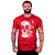 Camiseta Tradicional Masculina Manga Curta MXD Conceito Scribbled Skull Manuscrito - Imagem 5