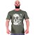 Camiseta Tradicional Masculina Manga Curta MXD Conceito Scribbled Skull Manuscrito - Imagem 2