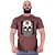 Camiseta Tradicional Masculina Manga Curta MXD Conceito Caveira Lenhador De Boné - Imagem 1