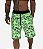 Bermuda Masculina Moletom MXD Conceito Caveira e Rosas Verde Flúor - Imagem 1