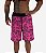 Bermuda Masculina Moletom MXD Conceito Caveiras e Rosas Rosa Fluorescente - Imagem 1