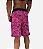 Bermuda Masculina Moletom MXD Conceito Caveiras e Rosas Rosa Fluorescente - Imagem 2