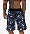 Bermuda Masculina Moletom MXD Conceito Azul Folhas e Flores - Imagem 1