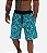 Bermuda Masculina Moletom MXD Conceito Quadriculada Distorcida Azul Piscina - Imagem 1