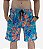 Bermuda Masculina Moletinho MXD Conceito Tie Dye Azul Escuro e Laranja - Imagem 1