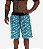 Bermuda Masculina Moletom MXD Conceito Camuflado Pontilhado Azul Turquesa - Imagem 1