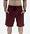 Bermuda Masculina Moletom MXD Conceito Rajado Vermelho Escuro - Imagem 1