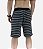 Bermuda Masculina Moletom MXD Conceito Cinza Claro com Listras Brancas - Imagem 2