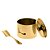 Açucareiro Gioia Pequeno Ouro 24k com Colher - Riva - Imagem 1